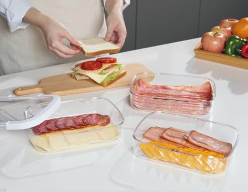 Duo Loc Deli Meat Containers for Fridge with Airtight Lids (Deli Meat 3pk)