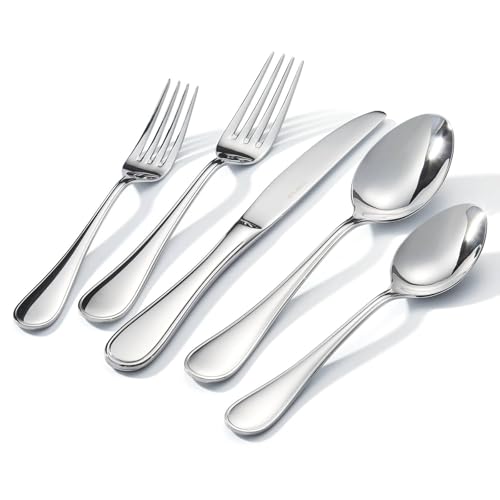 18 10 Stainless Steel Silverware Set for 12 (Silver / 60-Piece)