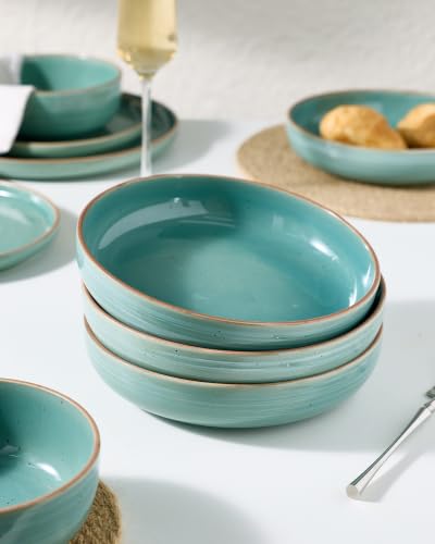 Meteor 33 oz Pasta Bowls Set of 8 (Peacock Green / Set of 8)