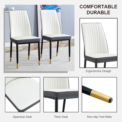 Modern Dining Chairs Set (B- Off White)