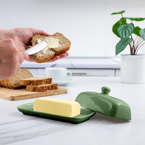 Zulay Butter Dish With Lid For Countertop (Jade)