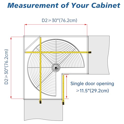 Kidney Shape 28" Corner Cabinet Lazy Susan