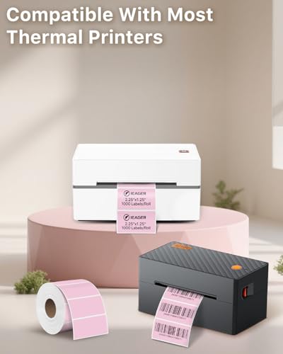 2.25x1.25 Inch Thermal Labels (2.25"x1.25" / Pink)