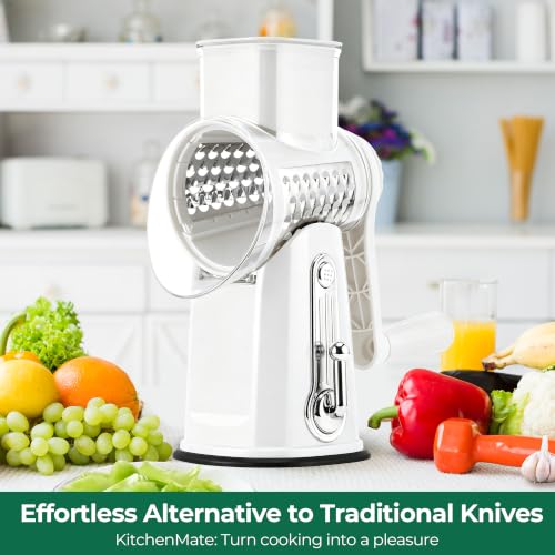 Rotary Cheese Grater 5 Blades (White)