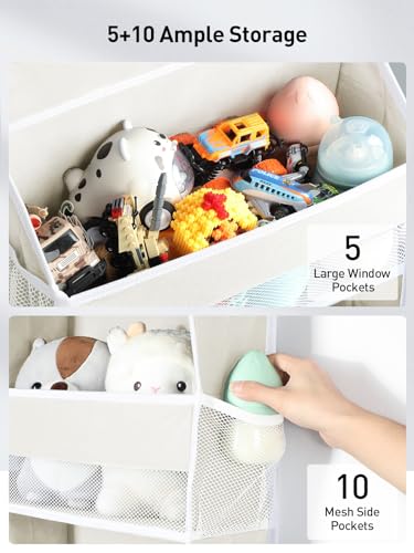 5 Tier Over the Door Organizer (Cream White / 5 Tier)