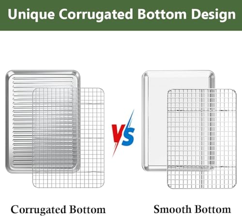 Quarter Baking Sheet Pan Cooling Rack Set