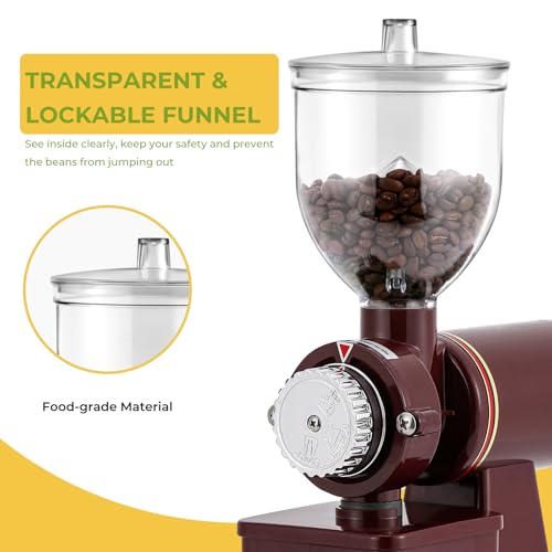 Electric Burr Coffee Grinder (Red)