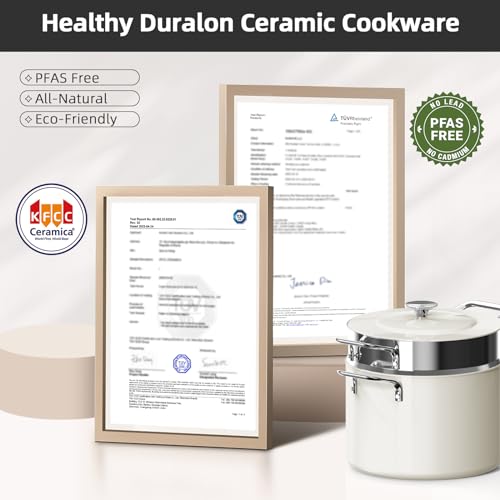 Lux 13pc Forged Lightweight Nonstick Ceramic Cookware Set (Oyster)