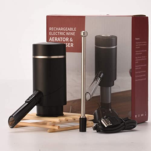 Electric Wine Aerator & Dispenser (Pro Steel / Enamel Midnight)