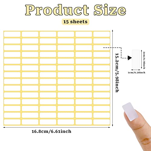 1680 Pcs Matte White Labels Blank Stickers Small Sticky Labels Removable Price Tags Labels Stickers for Jars Boxes Envelopes File Folders School Office Home (1680 Count)