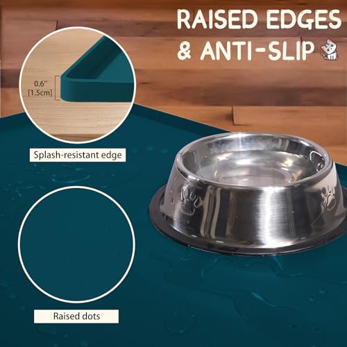 Silicone Cat & Dog Food Mat for Floors Waterproof