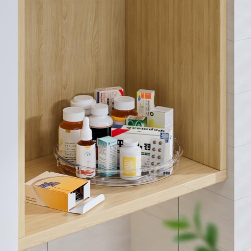 4 Pack Lazy Susan Organizer (Clear 12in+10.6in / 4 Pack)