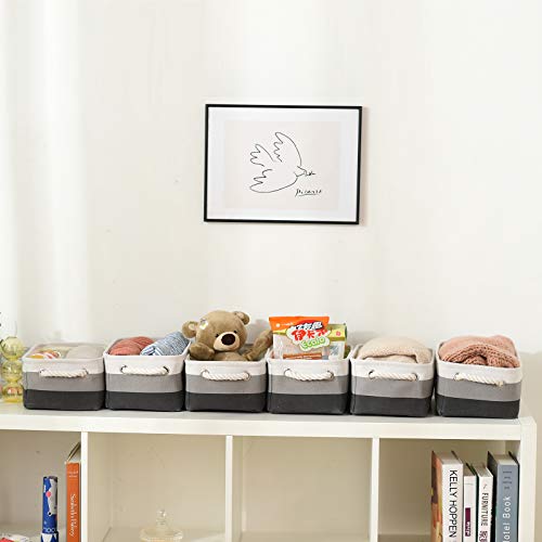 Small Storage Baskets for Shelves (Gray Gradient / Small (Pack of 6))