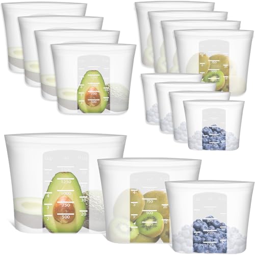 Reusable Storage Bag (Translucent | M+S+XS | 12 Pack)