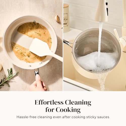 Nonstick Mini Cookware Set (Beige / 3pc Set)
