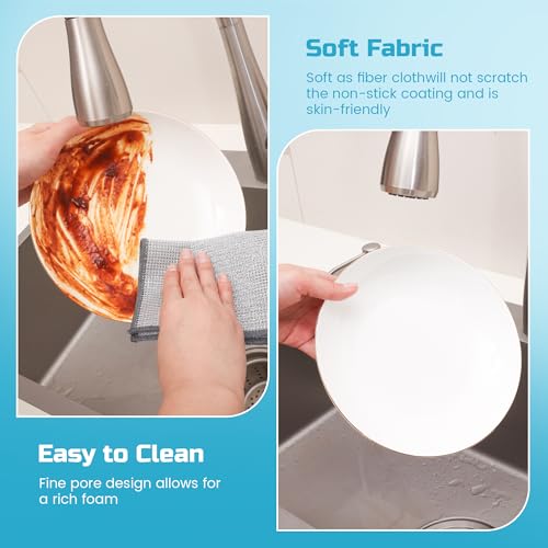 Non Scratch Wire Dishcloth (12pcs[three-laye] / 7.08x8.86-12Pack)