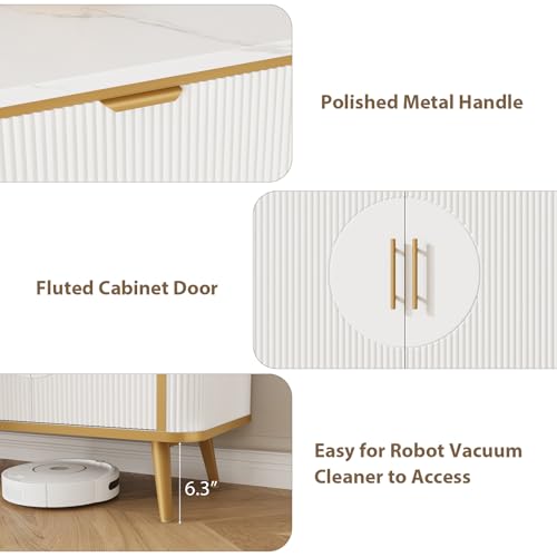 47.2" Buffet Storage Cabinet (White-2draws)