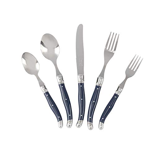Laguiole 20 Piece Stainless Steel Flatware Set (Navy Blue)