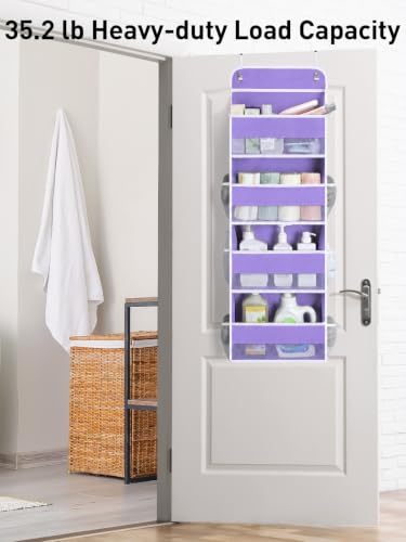 Over the Door Organizer forNursery Closet 35.2lbs Load Purple 4 Tier (Purple / 4 Tier)
