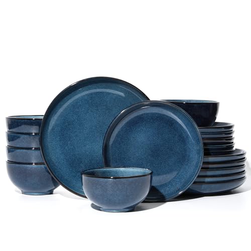 Stoneware Dinnerware Sets for 6 (Starry Blue / Set (18pcs))