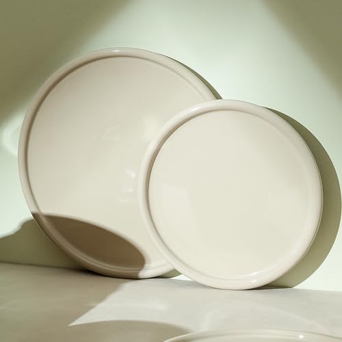Eden 4 Piece Dinner Plate Set Stoneware (Beige / 4-Piece - Dinner Plate)