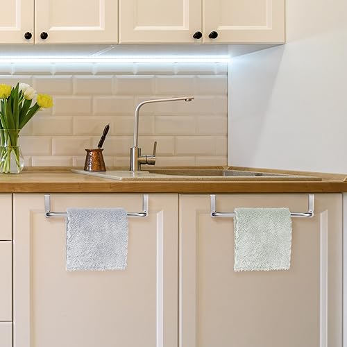Over Cabinet Door Towel Bar (Silver)