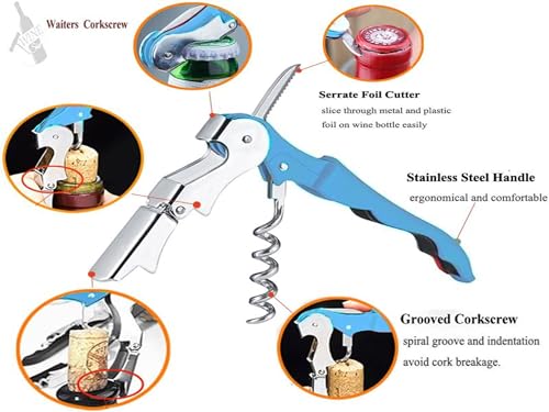 Professional Waiter Corkscrew Wine Openers Set (4 Count)