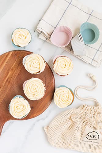 Reusable Silicone Baking Cups Silicone Muffin Liners for Cupcakes (Regular)
