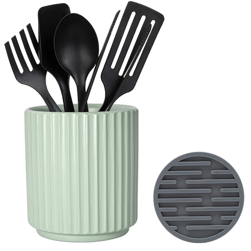 Cooking Utensils Holder for Kitchen Counter (Green)