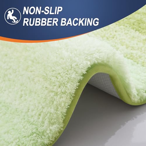 Small Bathroom Rugs 24x16 (24" X 16" / Light Green)