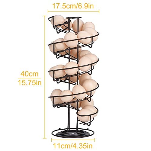 Spiral Design Metal Egg Skelter Dispenser Rack