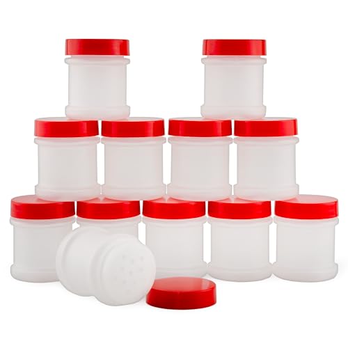 Mini Plastic Spice Jars w (Red Lids)