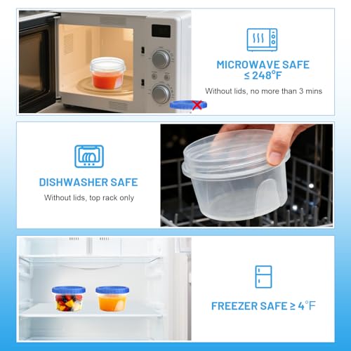 6 Pack Freezer Containers with Screw On Lids (12oz-6pack)