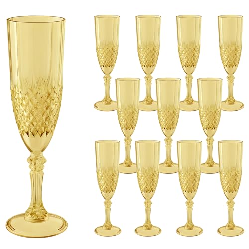 12 Pack Plastic Champagne Flutes (12 Count)
