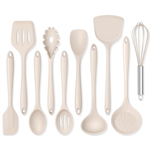 Silicone Cooking Utensils Set (Khaki)