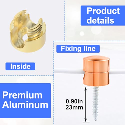 3 Sets Charger Holders for Cords (3 Sets / Gold, Red Bronze, Rose Gold)