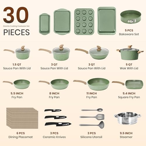 30pcs Pots and Pans