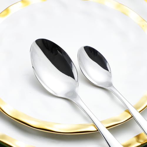 Silverware Set with Steak Knives (Mirror silver with Steak Knives)