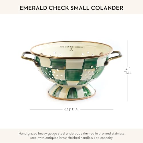 Enamel Colander (Small / Emerald Check)