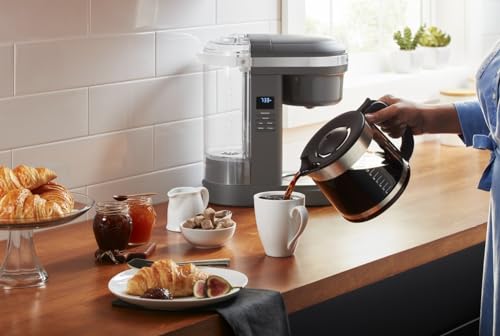 12 Cup Drip Coffee Maker with Spiral Showerhead (Matte Grey / 12 Cup Drip Coffee Maker with Progammable Warming Plate)