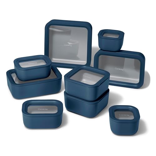 22 Piece Glass Food Storage Set (Navy / Food Storage Set (22x))