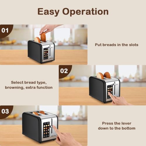 2 Slice Touch Screen Toaster