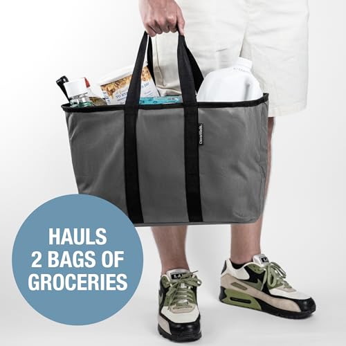 Collapsible EcoBasket Tote (Gray/Black / 30l - 1 Pack)