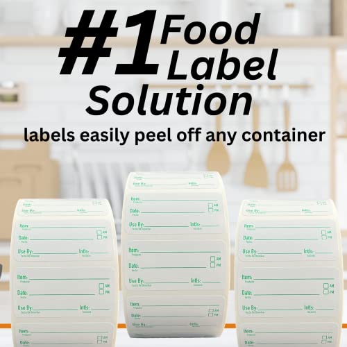 2x1 Removable Freezer Food Labels Stickers for Containers