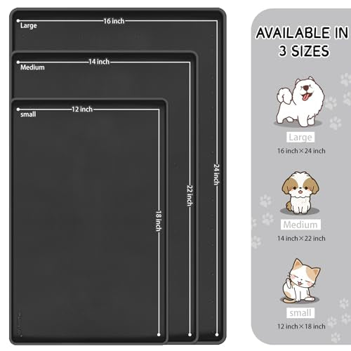 Silicone Cat & Dog Food Mat for Floors Waterproof