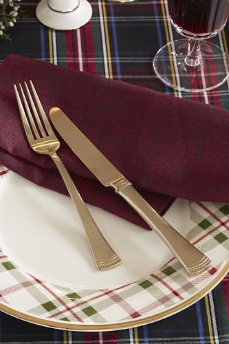 Portola Gold Satin 20 (20-Piece Flatware Set, Gold)