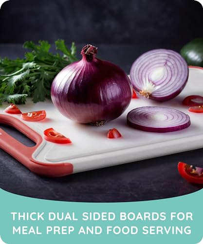 Cutting Boards for Kitchen (Pink / Set of 3 (16"x10", 13"x8", 10"x7"))