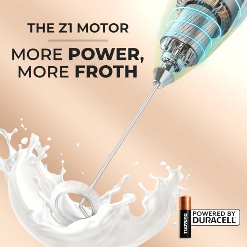 Zulay Powerful Milk Frother for Coffee with Upgraded Titanium Motor (Ember Sunrise / OG Frother)