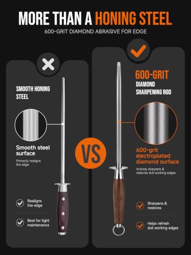 Diamond Knife Sharpener Rod