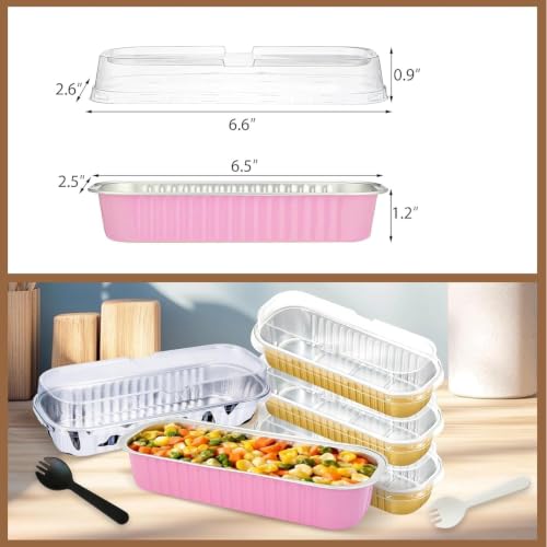 Mini Loaf Baking Pans with Lids (50 Count)